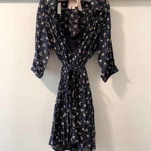 Cotton dress with 3/4 sleeves